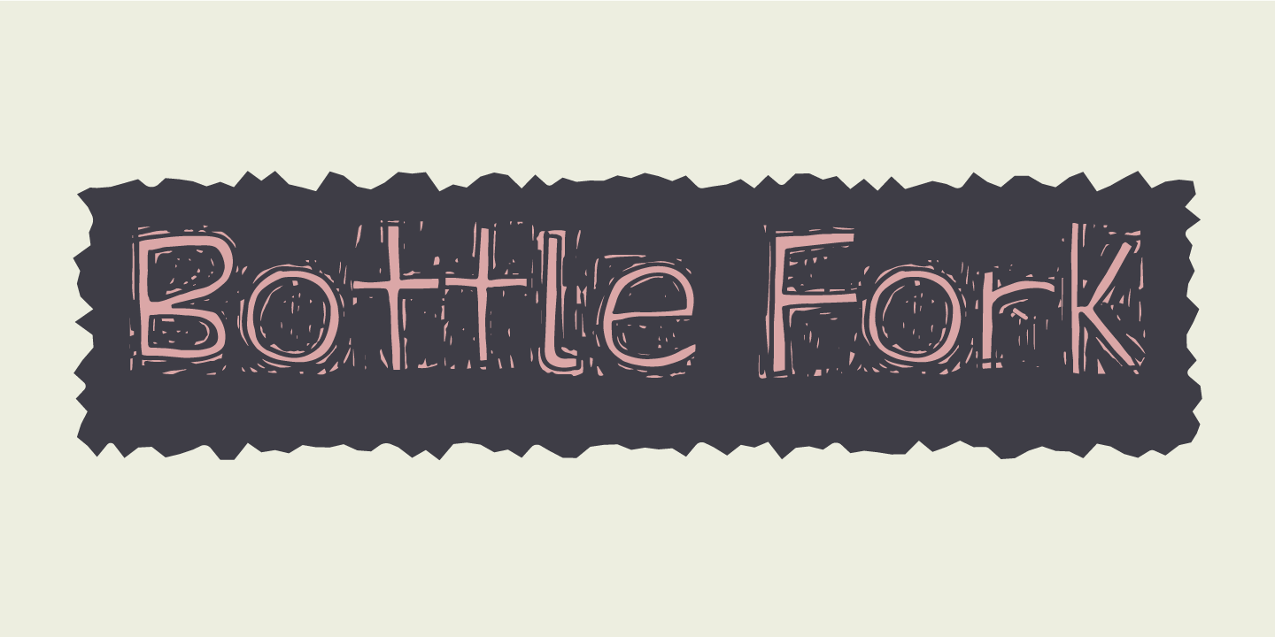 Bottle Fork Font preview